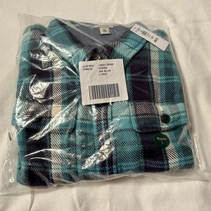 Women’s new LLBean flannel over shirt.